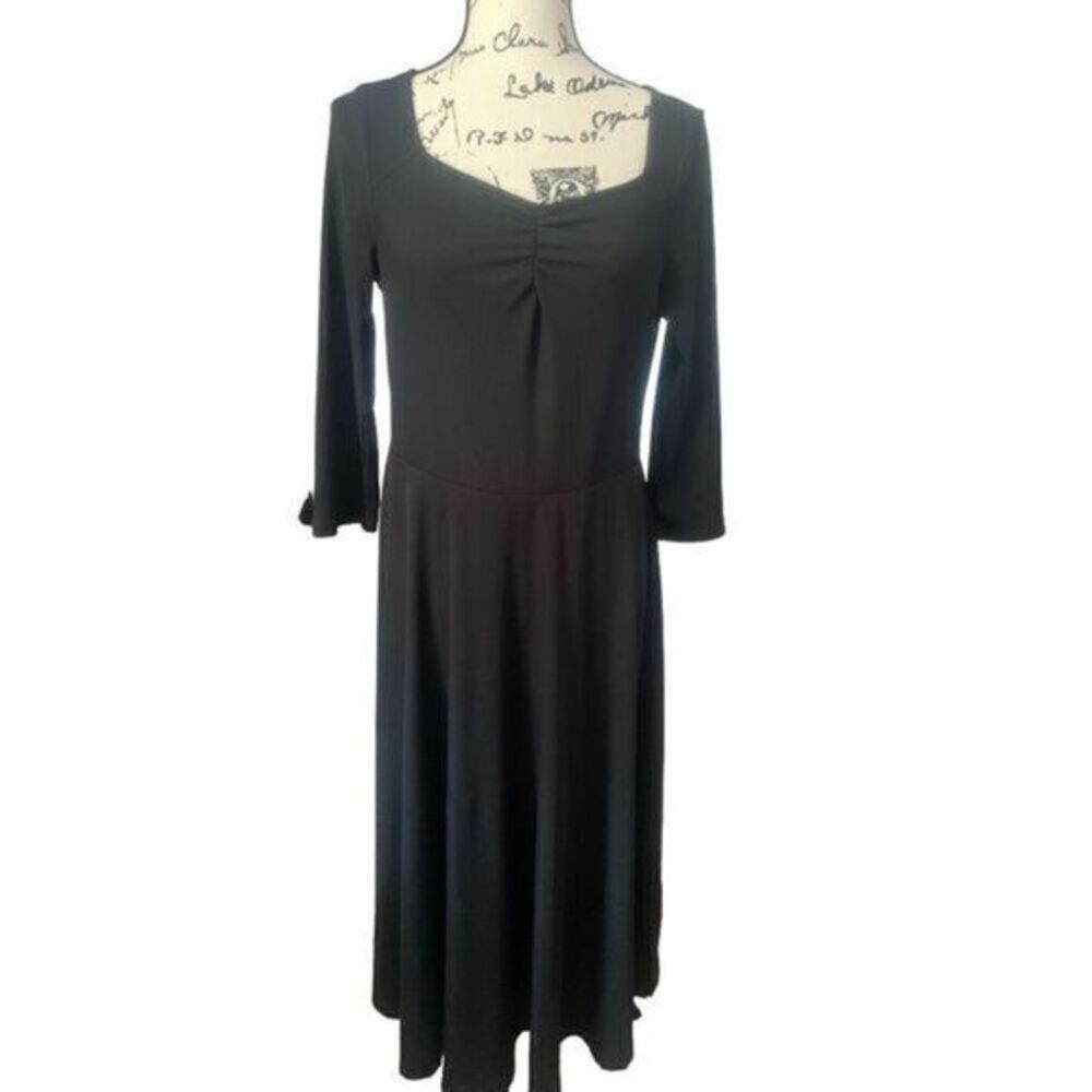 Shein Black Ribbed Dress 